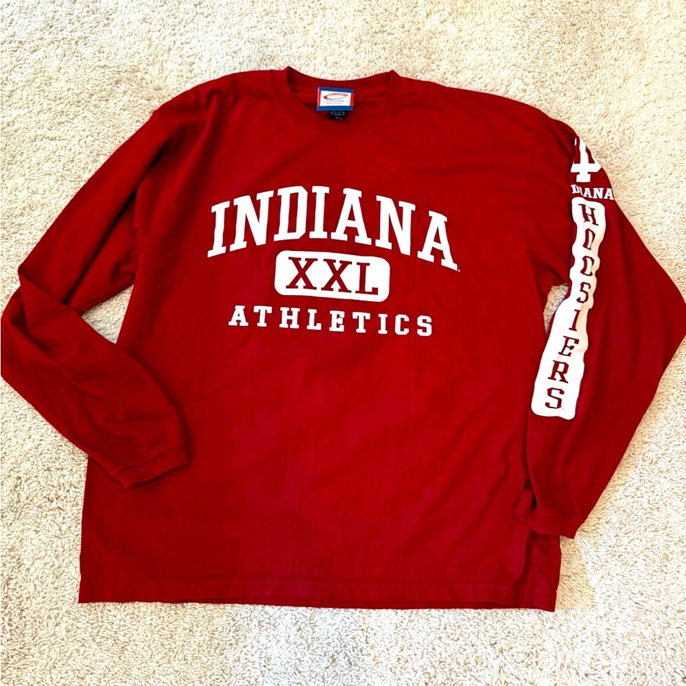 Men’s XL Athletics Red Long Sleeve Shirt. Go Hoosiers. Worn once